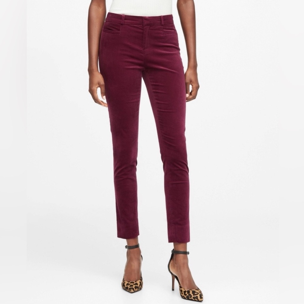 Banana Republic Hayden Crushed Velvet Trousers